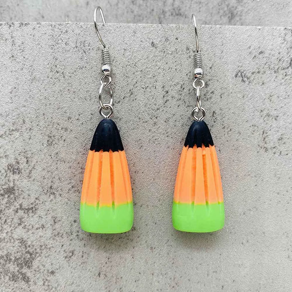 Women's Plastic Resin Geometric Handmade Festival Elements Corn Candy Pendant Earrings