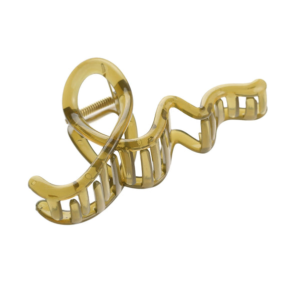 Women's Plastic Resin Geometric Wave Line Baking Paint Hair Clip