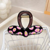 Women's Plastic Resin Grab Clip Hairpin With Geometric Style And Dripping Oil Design