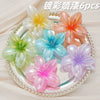 Women's Plastic Resin Hairpin Set With Flower Shape And Injection Molding Process Color Spray Painted