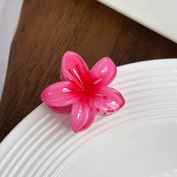 Women's Plastic Resin Handmade Egg Flower Hair Clip
