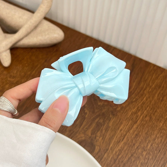 Women's Plastic Resin Handmade Fivepointed Star Hair Accessories Shark Clip In Iceclear Mint Blue And Cream Blue