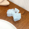 Women's Plastic Resin Handmade Fivepointed Star Hair Accessories Shark Clip In Iceclear Mint Blue And Cream Blue