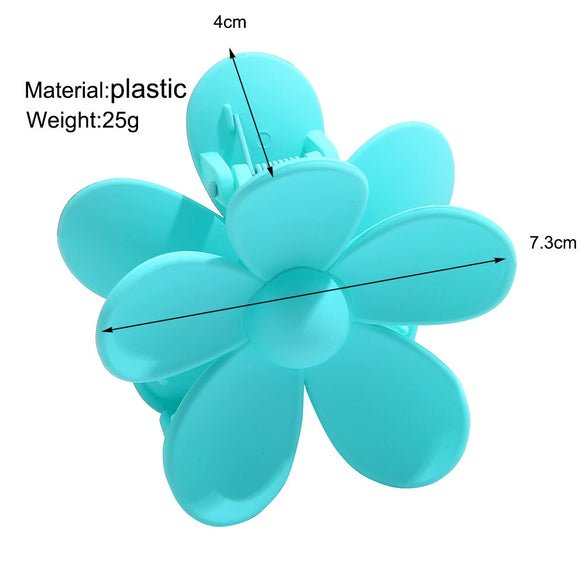 Women's Plastic Resin Handmade Frosted Flower Disc Hair Clip Headwear Hair Accessories
