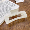 Women's Plastic Resin Handmade Geometric Semicircular Hollow Grab Hair Clip