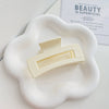 Women's Plastic Resin Handmade Geometric Semicircular Hollow Grab Hair Clip