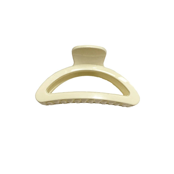 Women's Plastic Resin Handmade Geometric Semicircular Hollow Grab Hair Clip