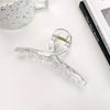 Women's Plastic Resin Handmade Geometric Semicircular Hollow Grab Hair Clip