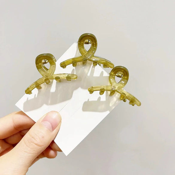 Women's Plastic Resin Handmade Grab Clip Hair Headwear
