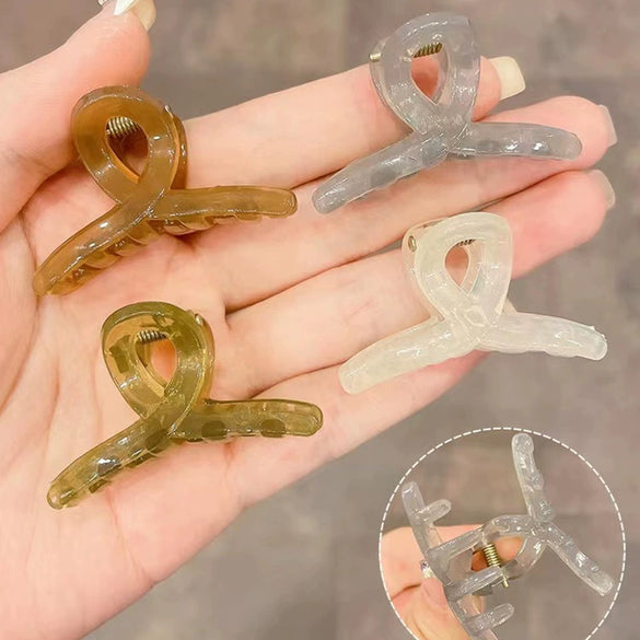 Women's Plastic Resin Handmade Grab Clip Hair Headwear