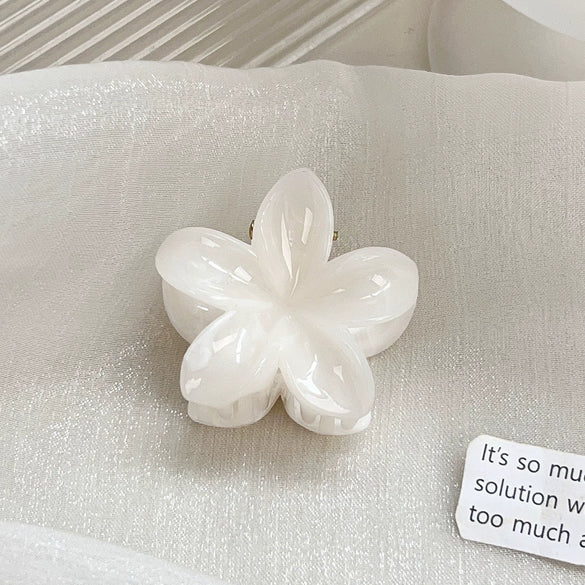Women's Plastic Resin Handmade Little Fresh Style Plants Flowers Hair Grab Clip