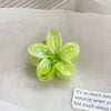 Women's Plastic Resin Handmade Little Fresh Style Plants Flowers Hair Grab Clip