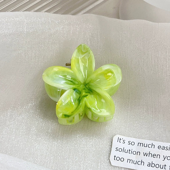 Women's Plastic Resin Handmade Little Fresh Style Plants Flowers Hair Grab Clip
