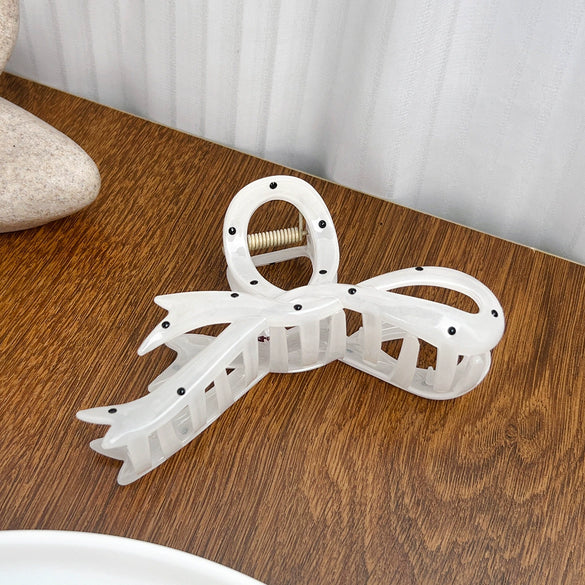 Women's Plastic Resin Handmade Simple Polkadot Hair Grip Hairpin