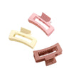 Women's Plastic Resin Handmade Simple Rectangular Frosted Hair Grab Clip