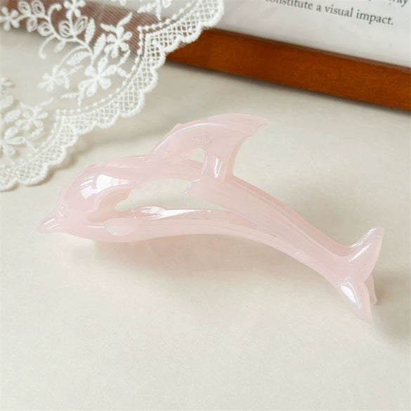 Women's Plastic Resin Handmade Simple Style Disc Dolphin Shark Hair Clamps And Hairpins