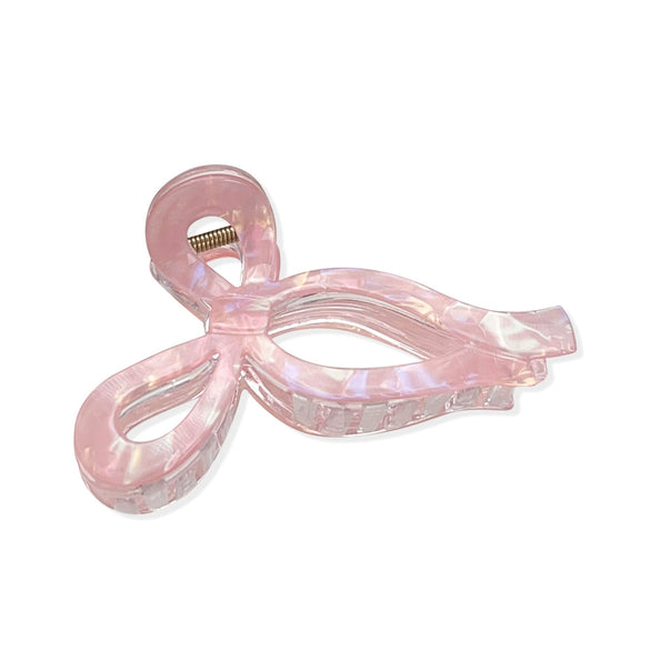 Women's Plastic Resin Handmade Small Fresh Geometric Winter Jelly Color Bow Grip Hair Clip