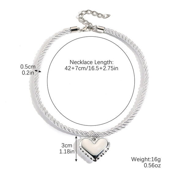 Women's Plastic Resin Hip Hop Pendant Necklace With Heart Bow Wave Star Geometric Patterns And Electroplating Treatment