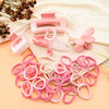 Women's Plastic Resin Little Fresh Style Spray Painted High Stretch Large Intestine Hair Ring Flower Clip Headdress Hair Accessories