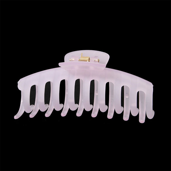 Women's Plastic Resin Macaron Shape Hair Claw Clip With Baking Paint And Jelly Frosted Effect For Summer
