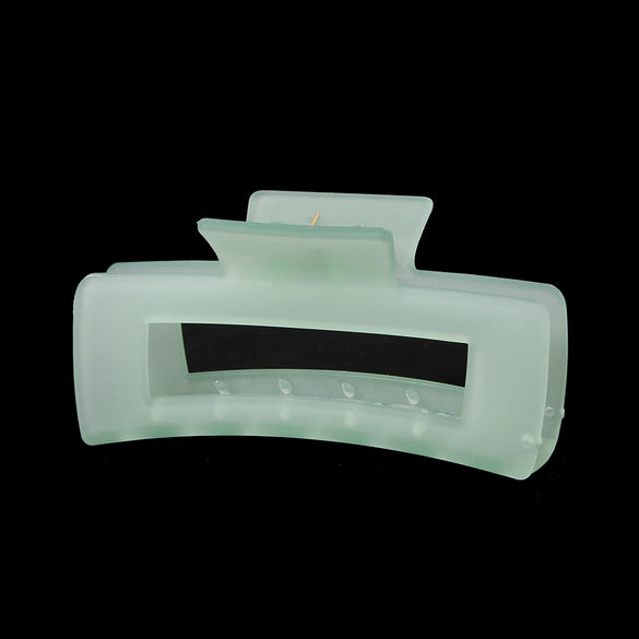Women's Plastic Resin Macaron Shape Hair Claw Clip With Baking Paint And Jelly Frosted Effect For Summer
