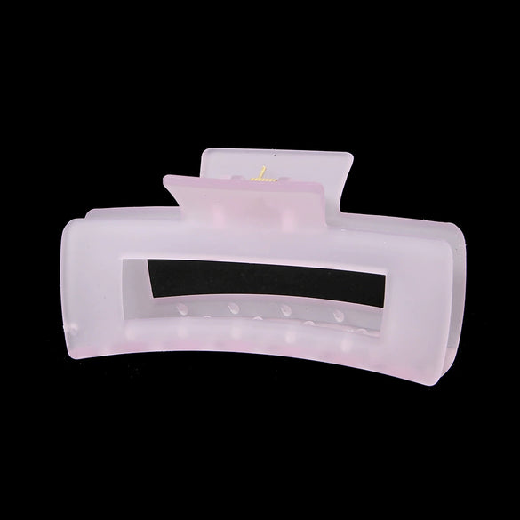 Women's Plastic Resin Macaron Shape Hair Claw Clip With Baking Paint And Jelly Frosted Effect For Summer
