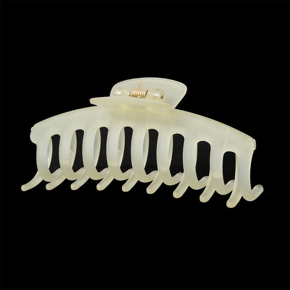 Women's Plastic Resin Macaron Shape Hair Claw Clip With Baking Paint And Jelly Frosted Effect For Summer