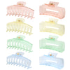 Women's Plastic Resin Macaron Shape Hair Claw Clip With Baking Paint And Jelly Frosted Effect For Summer