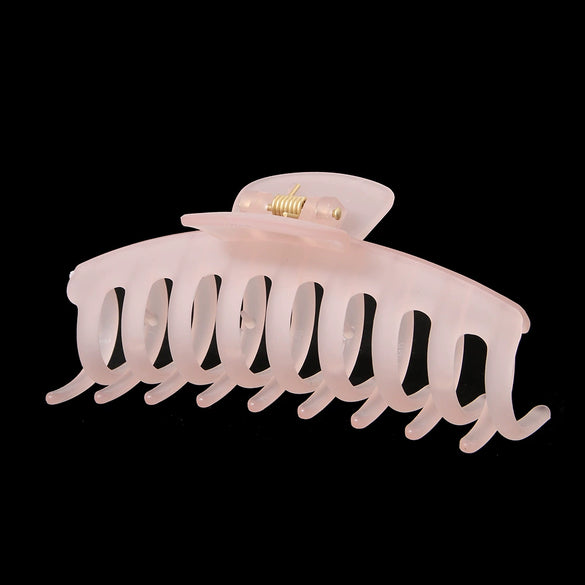 Women's Plastic Resin Macaron Shape Hair Claw Clip With Baking Paint And Jelly Frosted Effect For Summer