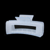 Women's Plastic Resin Macaron Shape Hair Claw Clip With Baking Paint And Jelly Frosted Effect For Summer
