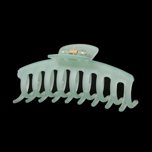 Women's Plastic Resin Macaron Shape Hair Claw Clip With Baking Paint And Jelly Frosted Effect For Summer