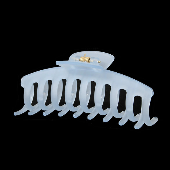 Women's Plastic Resin Macaron Shape Hair Claw Clip With Baking Paint And Jelly Frosted Effect For Summer