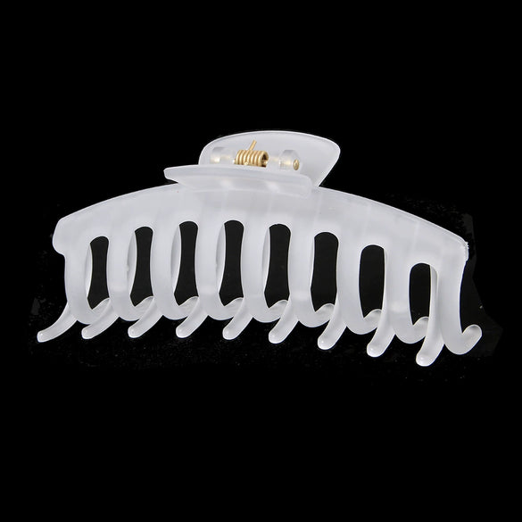 Women's Plastic Resin Macaron Shape Hair Claw Clip With Baking Paint And Jelly Frosted Effect For Summer