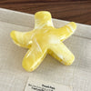 Women's Plastic Resin Starfish Egg Flower Baking Paint Gripper Hair Clip