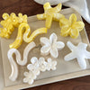 Women's Plastic Resin Starfish Egg Flower Baking Paint Gripper Hair Clip