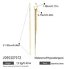 Women's Plated Stainless Steel Geometric Cshaped Stud Earrings With Sparkling Zirconia Pendant And Tassel Detail