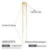 Women's Plated Stainless Steel Geometric Cshaped Stud Earrings With Sparkling Zirconia Pendant And Tassel Detail