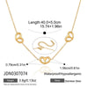 Women's Plated Stainless Steel Jewelry Set With Titanium Steel Pendant Heartshaped Pig And Bear Motifs Necklace Earrings Bracelet And Ring
