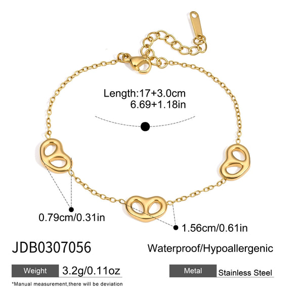 Women's Plated Stainless Steel Jewelry Set With Titanium Steel Pendant Heartshaped Pig And Bear Motifs Necklace Earrings Bracelet And Ring