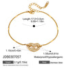 Women's Plated Stainless Steel Jewelry Set With Titanium Steel Pendant Heartshaped Pig And Bear Motifs Necklace Earrings Bracelet And Ring