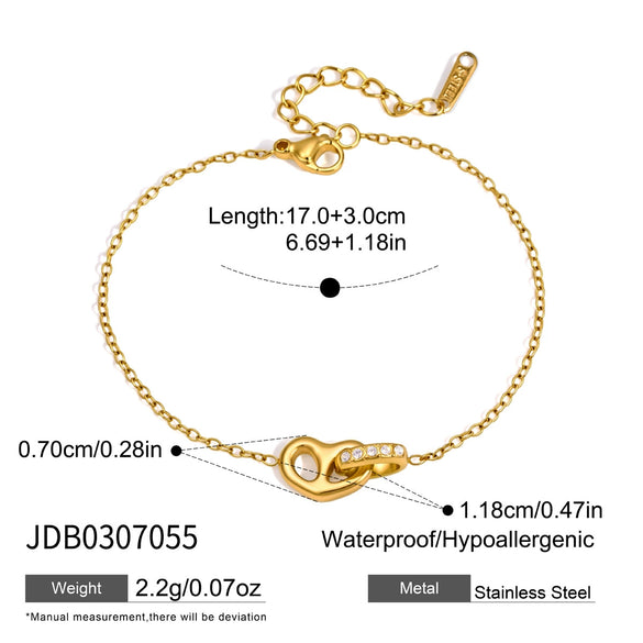 Women's Plated Stainless Steel Jewelry Set With Titanium Steel Pendant Heartshaped Pig And Bear Motifs Necklace Earrings Bracelet And Ring