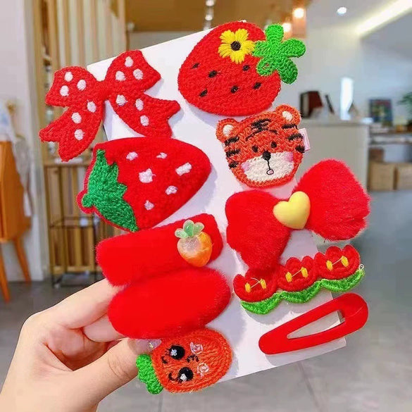 Women's Plush Cloth Handmade Fashion Ol Style Side Clip Hairpin