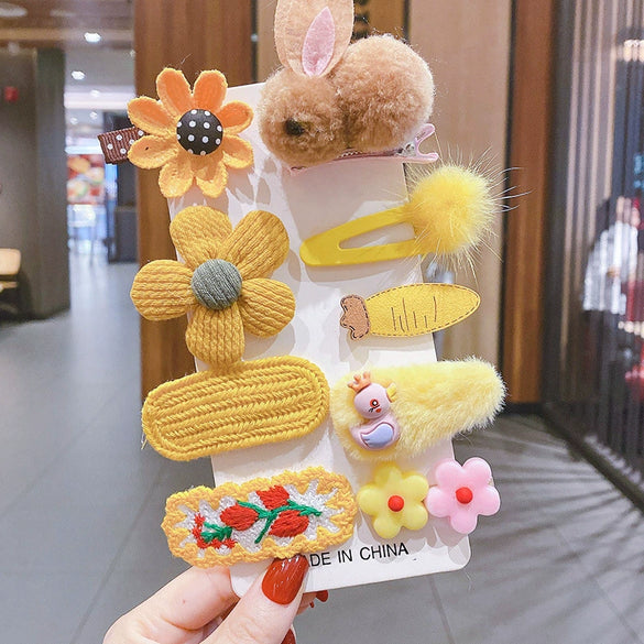 Women's Plush Cloth Handmade Fashion Ol Style Side Clip Hairpin