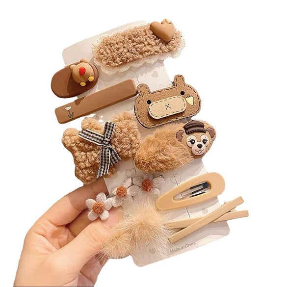 Women's Plush Cloth Handmade Fashion Ol Style Side Clip Hairpin
