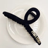 Women's Plush Handmade Hair Claw Clip With Letter Embroidery