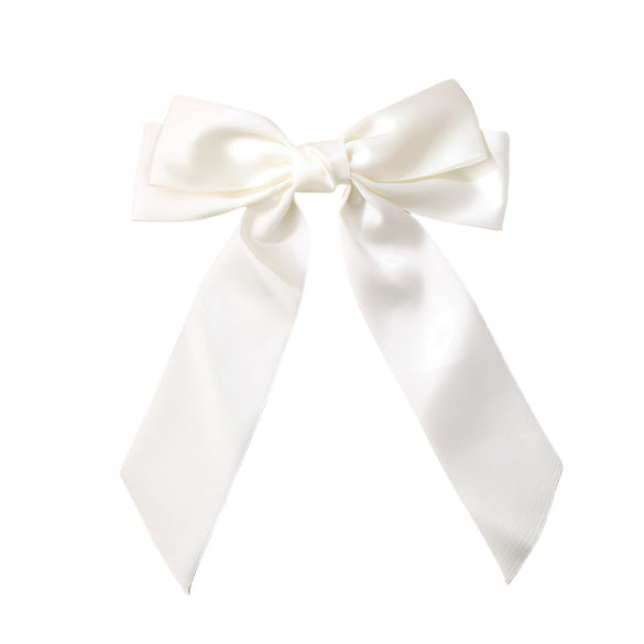 Women's Polyester Handmade Ribbon Bow Spring Clip Hairpin Hair Accessories