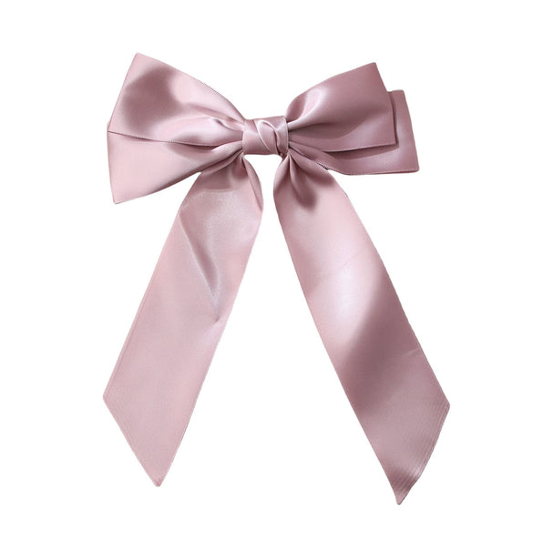 Women's Polyester Handmade Ribbon Bow Spring Clip Hairpin Hair Accessories