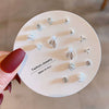 Women's Popular Oneweek Earrings Set Alloy Imitation Pearl Simple Dot Diamond Geometric Electroplated Design