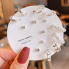Women's Popular Oneweek Earrings Set Alloy Imitation Pearl Simple Dot Diamond Geometric Electroplated Design