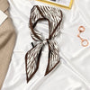 Women's Printed Polyester Silk Feel Streamer Scarf Thin Long Strip Hair Tie Elegant Versatile Hairband Suit Scarf